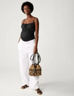 Maternity Padded Ruched Scoop Neck Swimsuit -M&S SD 01 T52 8955M Y0 X EC 4