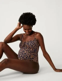 Maternity Printed Scoop Neck Swimsuit -M&S SD 01 T52 8956M N6 X EC 3