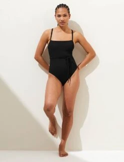 Ribbed Padded Square Neck Swimsuit 11 Ribbed Padded Square Neck Swimsuit -M&S SD 01 T52 8956 Y0 X EC 2