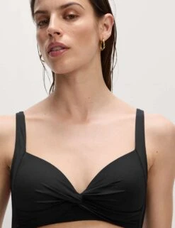 Padded Plunge Bikini Top -M&S SD 01 T52 8960B Y0 X EC 1