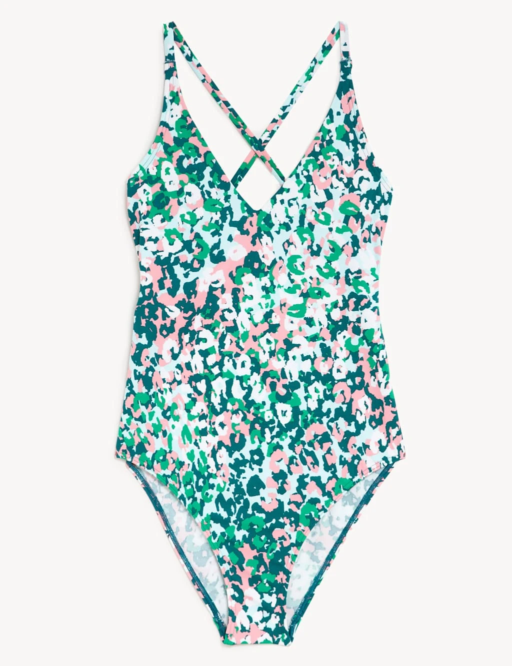 Printed Tie Detail Plunge V-Neck Swimsuit 4 Printed Tie Detail Plunge V-Neck Swimsuit - Image 2