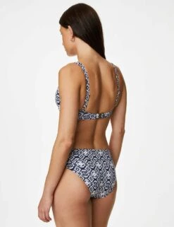 Printed Roll Top Bikini Bottoms -M&S SD 01 T52 8964F F4 X EC 3
