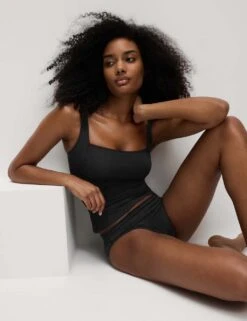 Tummy Control Square Neck Tankini Top -M&S SD 01 T52 8965T Y0 X EC 2