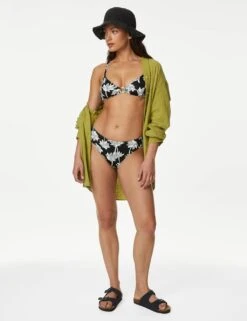 Printed High Leg Bikini Bottoms -M&S SD 01 T52 8972L YC X EC 1