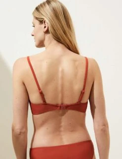 Padded Ring Detail Plunge Bikini Top -M&S SD 01 T52 8979B VA X EC 2
