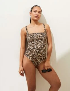 Tummy Control Printed Padded Swimsuit -M&S SD 01 T52 8979 N4 X EC 1