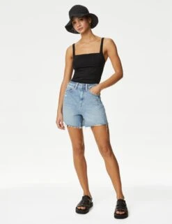 Tummy Control Padded Square Neck Swimsuit -M&S SD 01 T52 8980 Y0 X EC 1