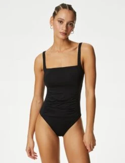 Tummy Control Padded Square Neck Swimsuit -M&S SD 01 T52 8980 Y0 X EC 2