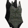 2pk Tummy Control Padded Plunge Swimsuits 2 2pk Tummy Control Padded Plunge Swimsuits -M&S SD 01 T52 8981 Y4 X EC 0