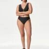 Neoprene Scallop High Leg Bikini Bottoms -M&S SD 01 T52 9772L Y0 X EC 0
