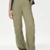 Modal Rich Cargo Wide Leg Trousers -M&S SD 01 T57 1783 XJ X EC 0