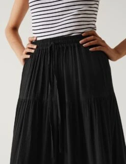Textured Midaxi Tiered Skirt -M&S SD 01 T57 1851 Y0 X EC 2