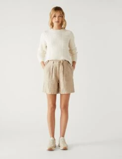 Pure Linen Shorts -M&S SD 01 T57 3021 V0 X EC 1
