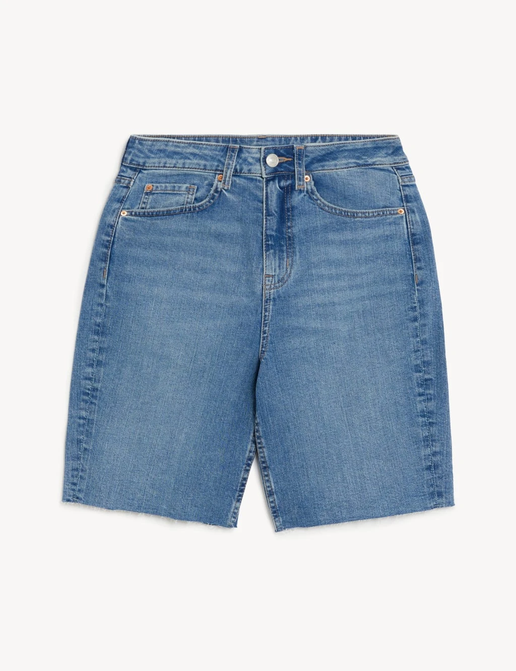 Denim High Waisted Bermuda Shorts 4 Denim High Waisted Bermuda Shorts - Image 2