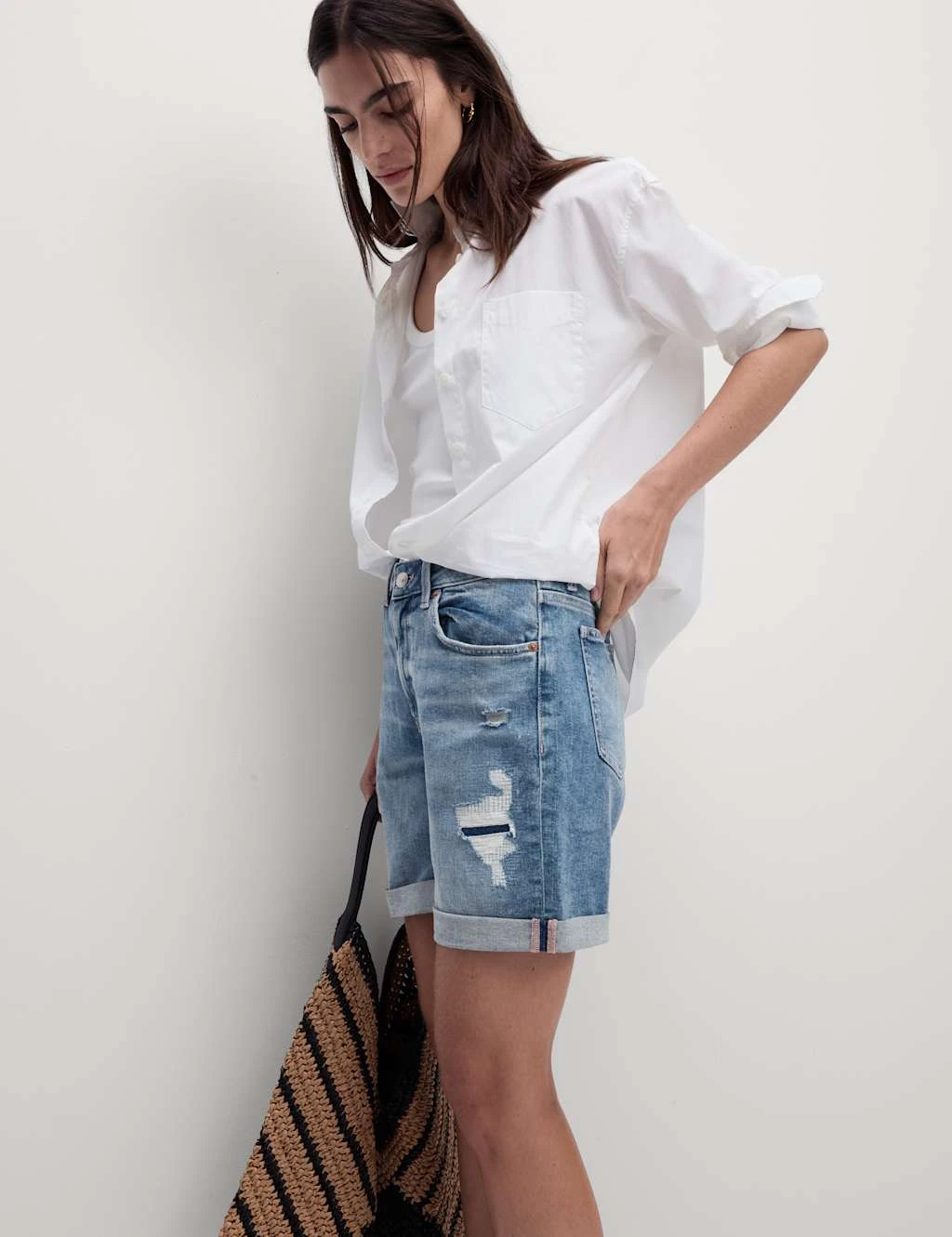 Denim Boyfriend Shorts 7 Denim Boyfriend Shorts - Image 5