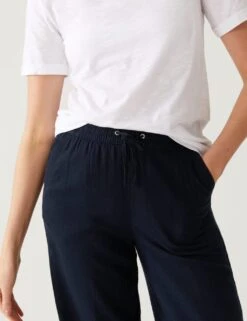 Linen Rich Wide Leg Trousers 9 Linen Rich Wide Leg Trousers -M&S SD 01 T57 4653 F0 X EC 1