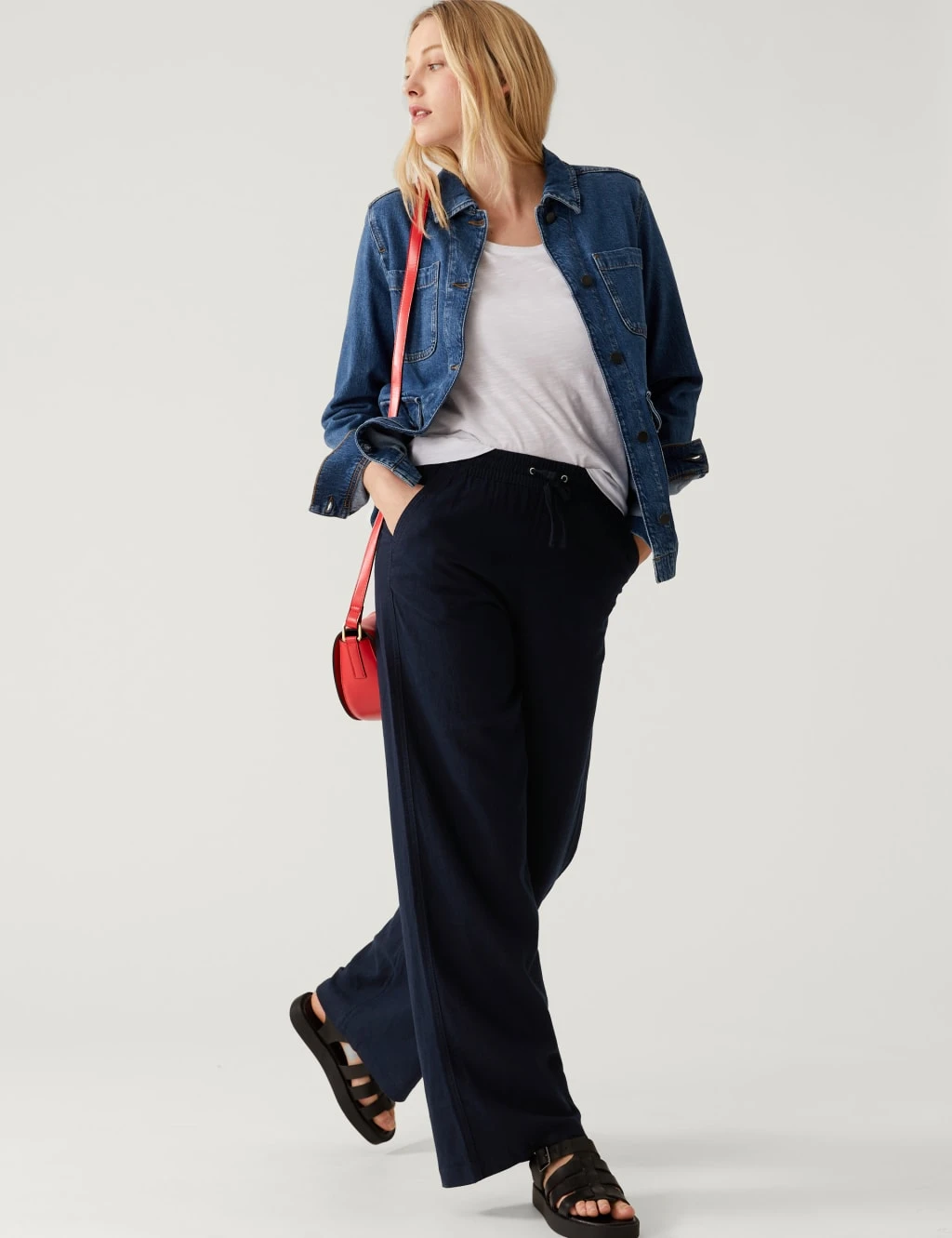 Linen Rich Wide Leg Trousers 6 Linen Rich Wide Leg Trousers - Image 4