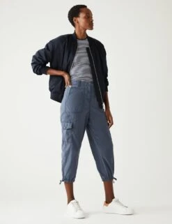 Tencel™ Rich Cargo Cropped Trousers