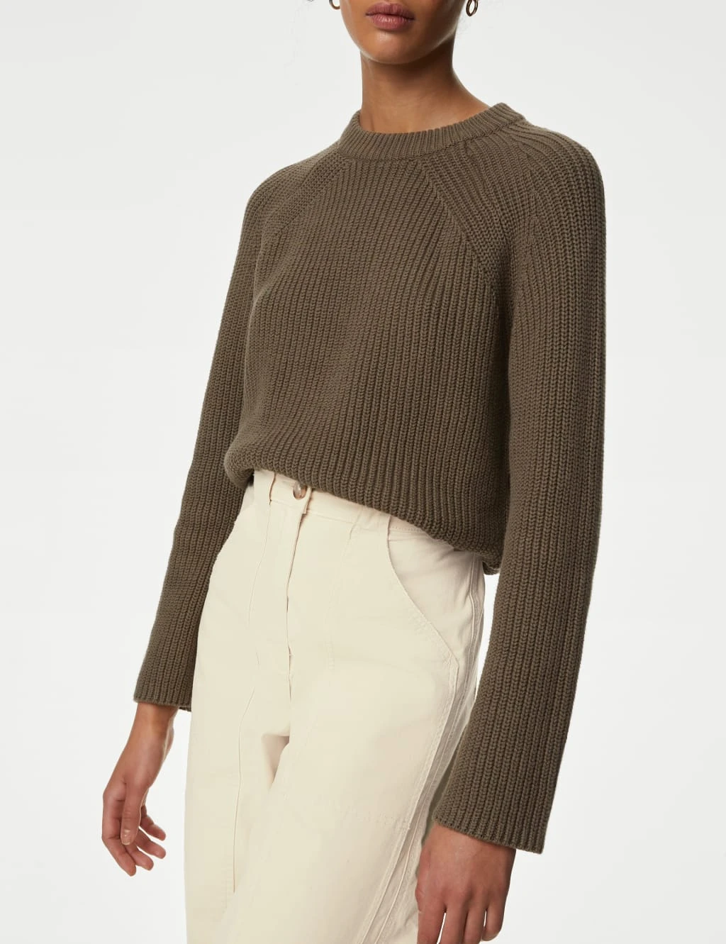 Cotton Rich Relaxed Straight Trousers 6 Cotton Rich Relaxed Straight Trousers - Image 4