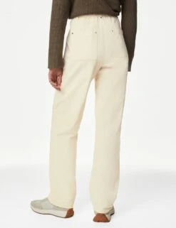 Cotton Rich Relaxed Straight Trousers 11 Cotton Rich Relaxed Straight Trousers -M&S SD 01 T57 6006 EK X EC 3