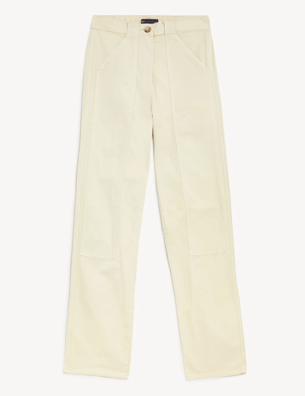 Cotton Rich Relaxed Straight Trousers 4 Cotton Rich Relaxed Straight Trousers - Image 2