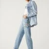 Boyfriend Embroidered Ankle Grazer Jeans