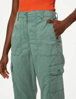 Tencel™ Rich Cargo Tea Dyed Trousers -M&S SD 01 T57 6261 KH X EC 2