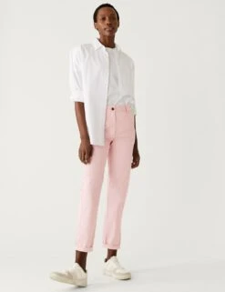 Cotton Rich Striped Slim Fit Chinos