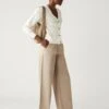 Pure Cotton Slouchy Wide Leg Chinos
