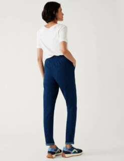 Jersey Denim Tapered Ankle Grazer Joggers 11 Jersey Denim Tapered Ankle Grazer Joggers -M&S SD 01 T57 7542 QP X EC 3