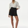 High Waisted Pleat Front Shorts 1 High Waisted Pleat Front Shorts -M&S SD 01 T57 8739 Y0 X EC 0