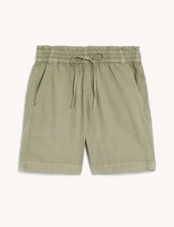 Pure Cotton High Waisted Shorts -M&S SD 01 T57 8740 XJ X EC 90