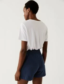 Cotton Rich Jersey Jogger Shorts -M&S SD 01 T57 9665 F0 X EC 3