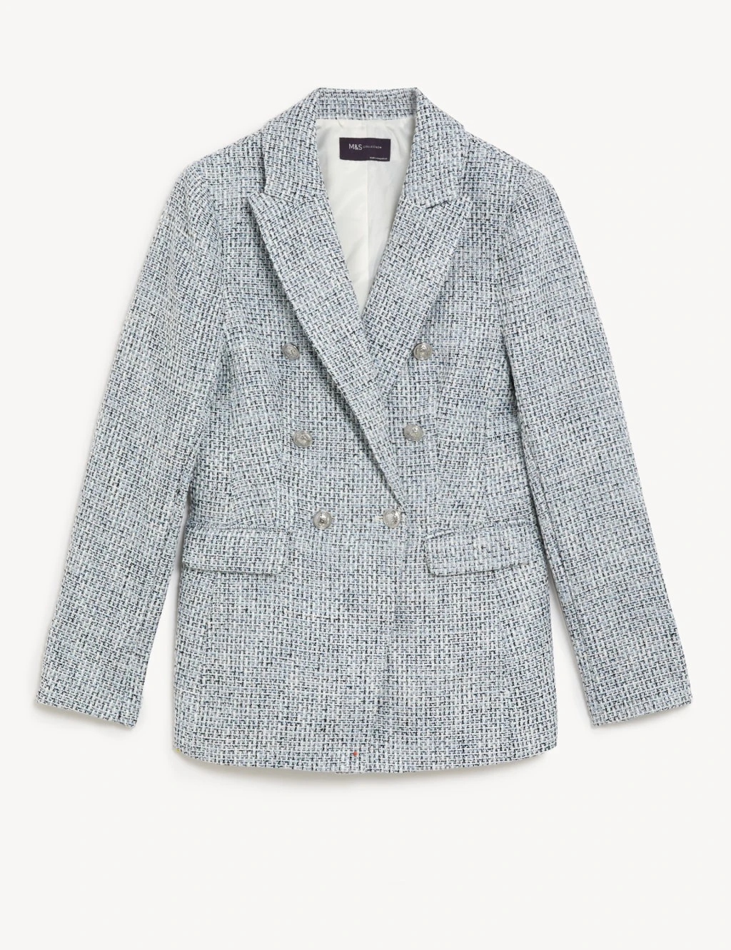 Boucle Tweed Double Breasted Blazer 4 Boucle Tweed Double Breasted Blazer - Image 2