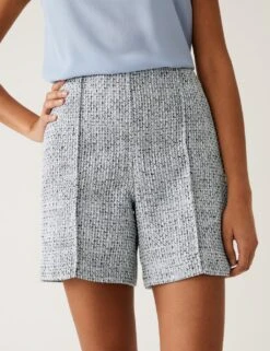Tweed High Waisted Shorts -M&S SD 01 T59 1149T E4 X EC 2