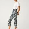 Cotton Rich Animal Print Slim Fit Trousers