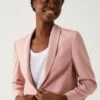 Satin Look Relaxed Blazer -M&S SD 01 T59 1504J MV X EC 0