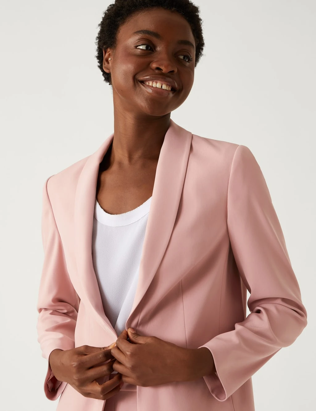 Satin Look Relaxed Blazer 3 Satin Look Relaxed Blazer