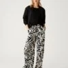Printed Drawstring Wide Leg Trousers -M&S SD 01 T59 1715T Y4 X EC 0