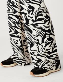 Printed Drawstring Wide Leg Trousers -M&S SD 01 T59 1715T Y4 X EC 3