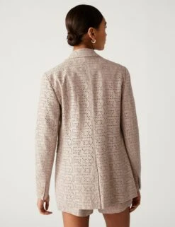 Linen Blend Tailored Broderie Blazer 11 Linen Blend Tailored Broderie Blazer -M&S SD 01 T59 2161J NU X EC 3