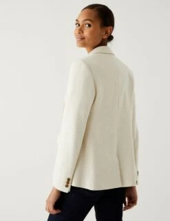 Cotton Rich Jersey Slim Textured Blazer -M&S SD 01 T59 2166J NZ X EC 3