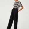 Belted Relaxed Straight Trousers -M&S SD 01 T59 3136T Y0 X EC 0