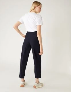 Woven Belted Tapered Ankle Grazer Trousers -M&S SD 01 T59 3335T F3 X EC 3