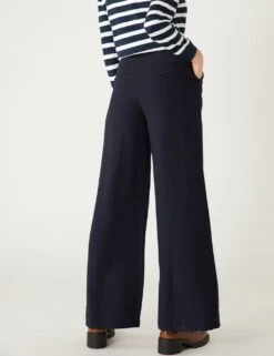 Woven Pleat Front Wide Leg Trousers -M&S SD 01 T59 3336T F3 X EC 3