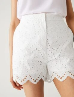 Pure Cotton Embroidered Shorts -M&S SD 01 T59 3678T Z0 X EC 3