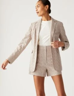 Linen Blend Broderie High Waisted Shorts 9 Linen Blend Broderie High Waisted Shorts -M&S SD 01 T59 5623T NU X EC 1