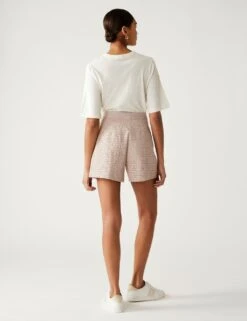 Linen Blend Broderie High Waisted Shorts 11 Linen Blend Broderie High Waisted Shorts -M&S SD 01 T59 5623T NU X EC 3
