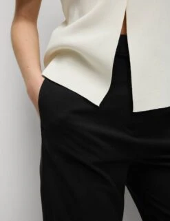 Straight Leg Trousers With Stretch -M&S SD 01 T59 7123 Y0 X EC 1