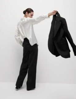 Wide Leg Trousers -M&S SD 01 T59 8765 Y0 X EC 4